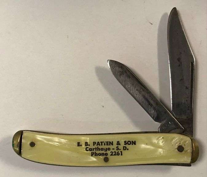 Carthage, South Dakota “E. B. Patten & Son” - Two Blade Pocket Knife