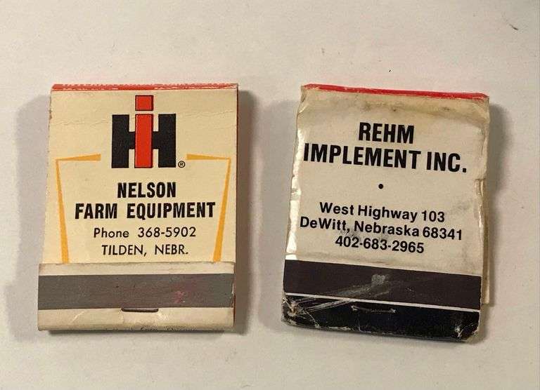 Tilden, Nebraska & Dewitt, Nebraska - International Harvester Match Book Covers
