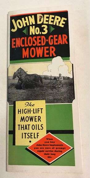 John Deere No. 3 Enclosed Gear Mower - Pocket Brochure