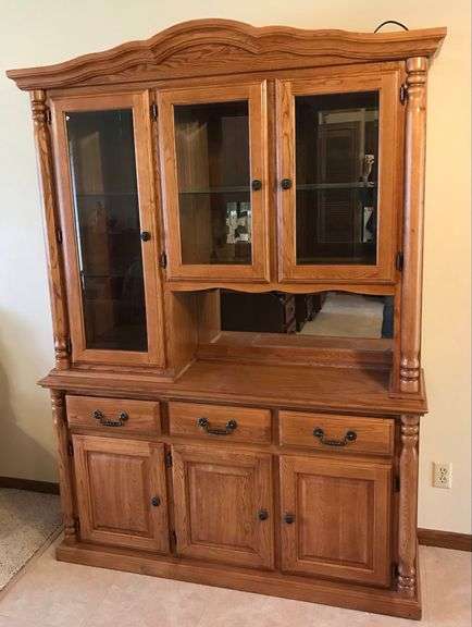 Oak China Hutch