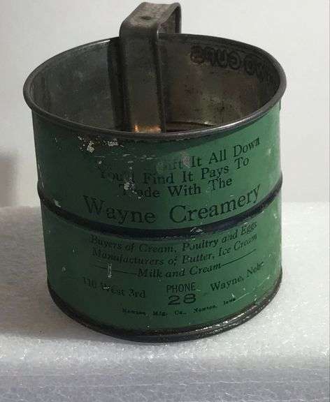 Wayne Creamery - Vintage Metal Flour Sifter