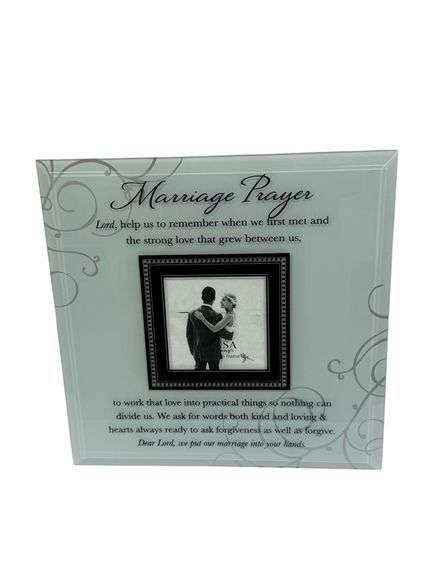 12"x 12" Glass Marriage Prayer Plaque