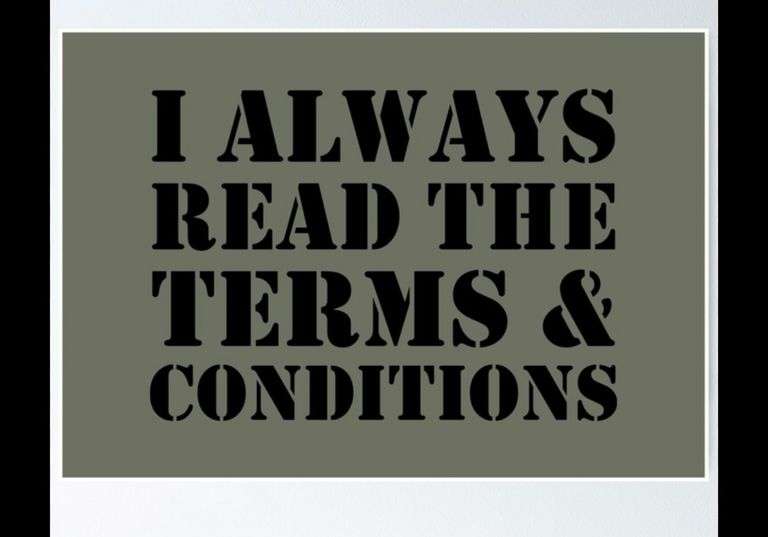 Special Terms - Please Read