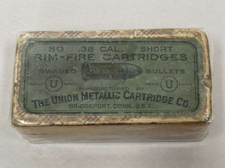 Union Metallic Cartridge Co. .38 Short Rimfire Two Piece Box - Full