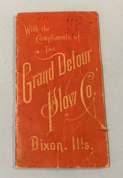 1898-1899 Grand Detour Plow Co. - Dixon, Ills. Pocket Ledger
