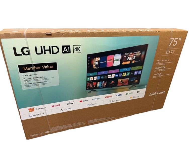 75" LG UHD 4K UHD Smart TV