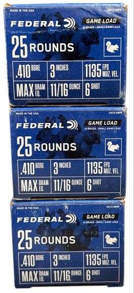 (3x) Federal .410 Ga - 3"