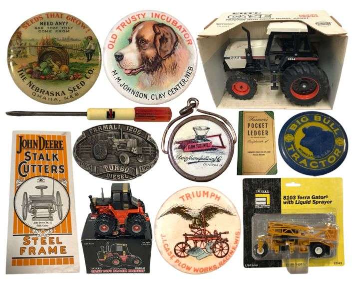 NEW YEARS FARM ADVERTISING  - IMPLEMENT SALES BROCHURES - TOYS & PRIMITIVES ONLINE ONLY AUCTION 