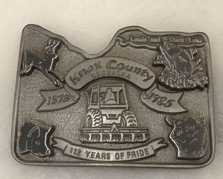 Knox County, Nebraska - 125 Years of Pride Belt Buckle