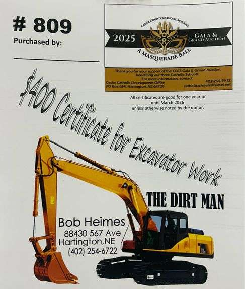 $400 Worth of Excavator Work