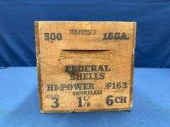Federal Hi-Power 16ga Wooden Shell Box