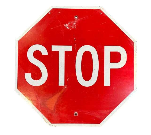 30 inch Stop Sign - Creamer Auction