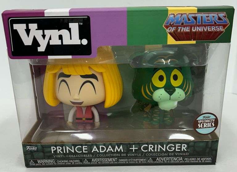 Funko Vynl. Masters of the Universe Prince Adam + Cringer Vinyl Figure Set – Specialty Series – New 
