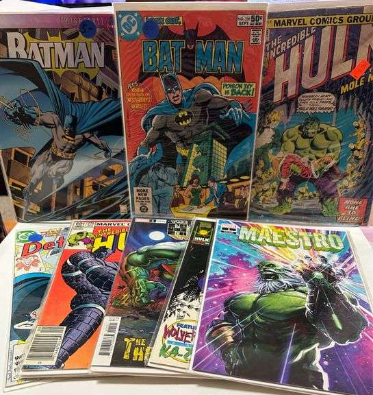 Batman & Hulk Comic Book Lot – DC & Marvel – Vintage & Modern Issues