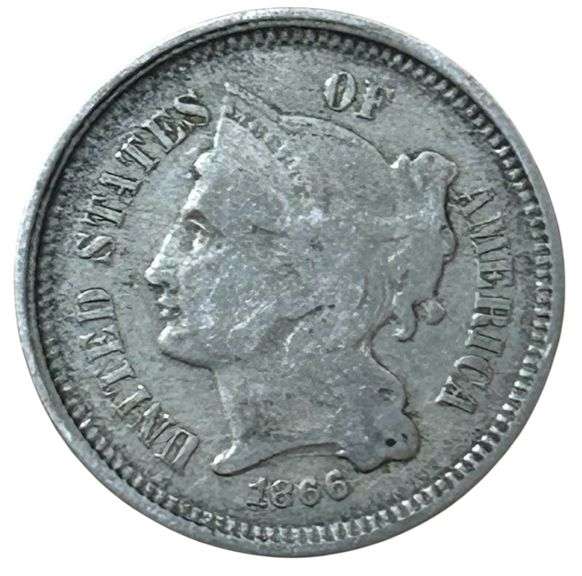 1866 United States Three Cent Piece