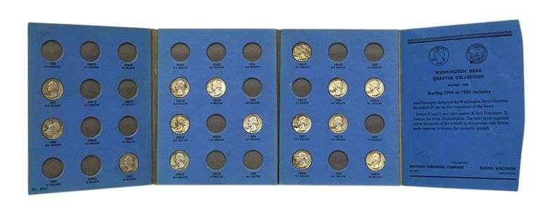 Washington Silver Quarter Collection – 15 Coins in Whitman Folder