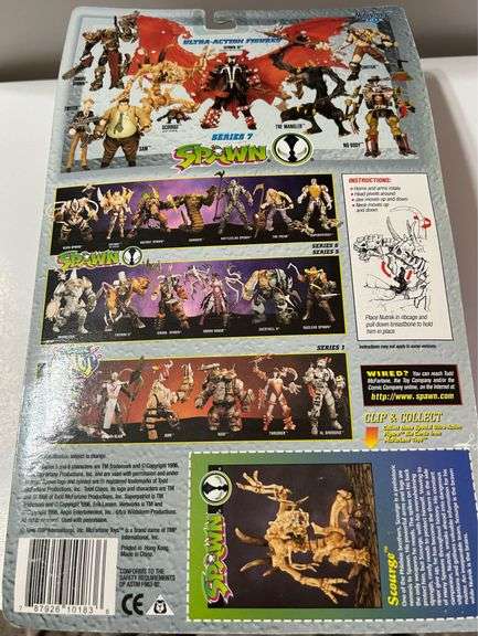 1996 McFarlane Toys Spawn Series 7 – Scourge Deluxe Figure – Sealed, “Ribcage Holds Little Fiend”