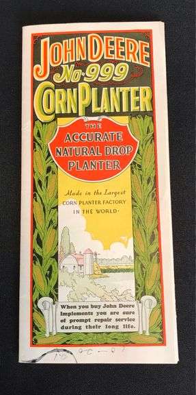 John Deere No. 999 Corn Planter Pocket Brochure