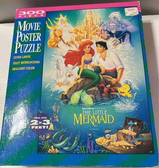 The Little Mermaid 300-Piece Movie Poster Puzzle – 2x3 Feet – Vintage Disney Sealed