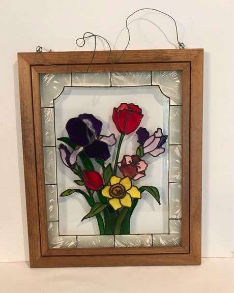 Lovely Floral Glass Sun Catcher