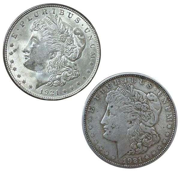 (2x) Morgan Silver Dollars - 1921 & 1921-S