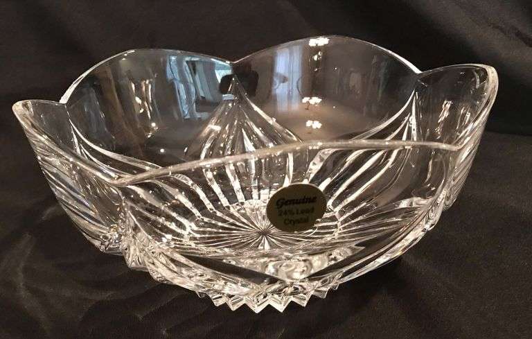 24% Lead Crystal Serving Bowl