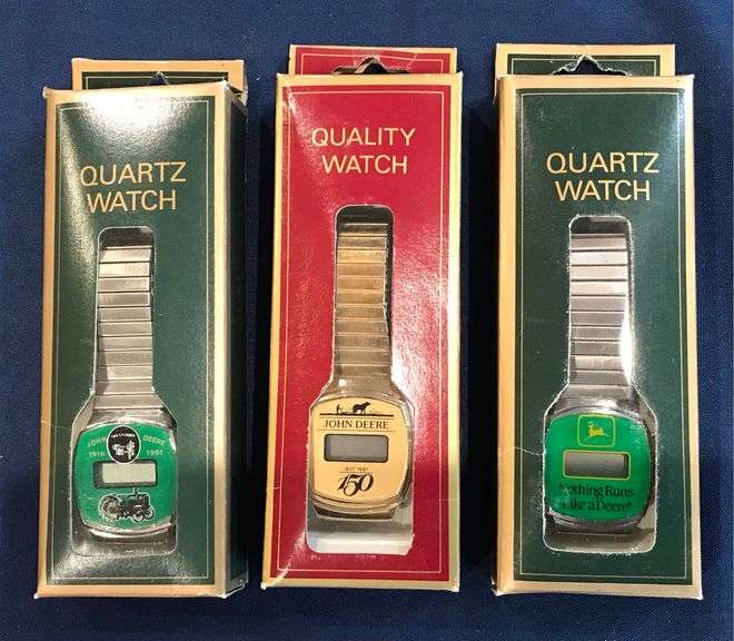 Group of (3) John Deere Wrist Watches