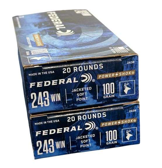 (2x) Federal Power Shok .243 Win