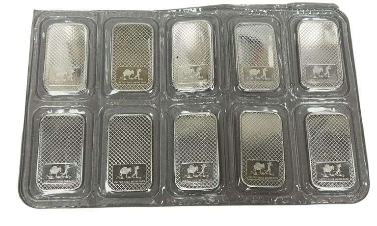 (10x) 1 Oz Silver Bars