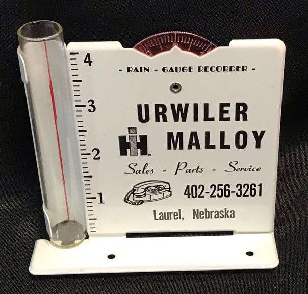 Urwiler & Malloy - International Harvester Rain Gauge - Laurel, Nebraska