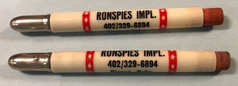 Ronspies Implement - Pierce, Nebraska - Bullet Pencils - Creamer Auction