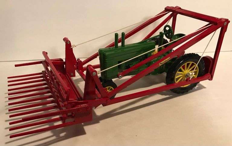 John Deere Tractor with Farmhand F-10 Loader & Hay Sweep