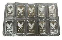 (10x) 1 Oz Silver Bars