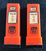 OLD “PHILLIPS 66” GAS PUMP ADV. SALT & PEPPER SHAKERS-GAS PUMP STYLE