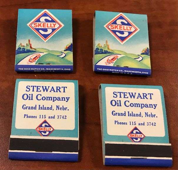 Stewart Oil Co. - Grand Island, Nebraska - Skelly Advertising Match Books