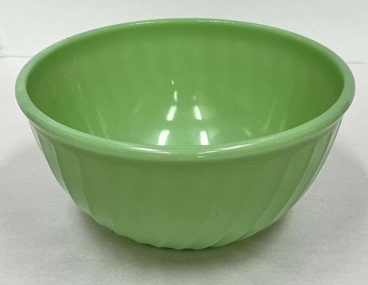 Fire-King Jadeite Swirl Mixing Bowl - 8 inch