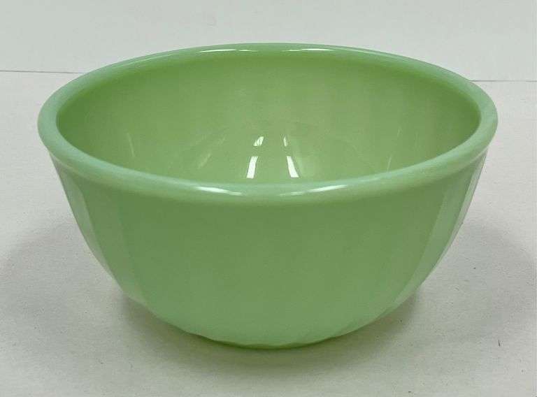 Fire-King Jadeite Swirl Mixing Bowl - 6 1/2”