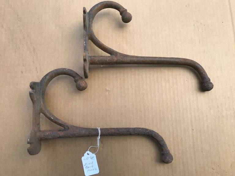 (2) OLD BARN HARNESS HOOKS MADE OF IRON