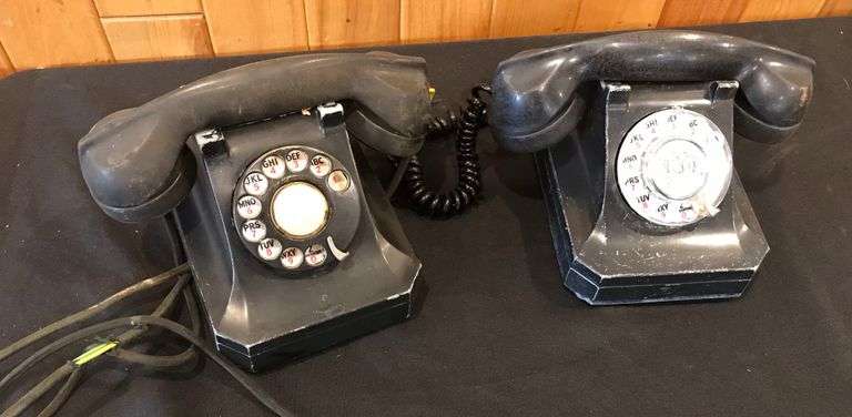 (2) Vintage Rotary Desk Top Telephones