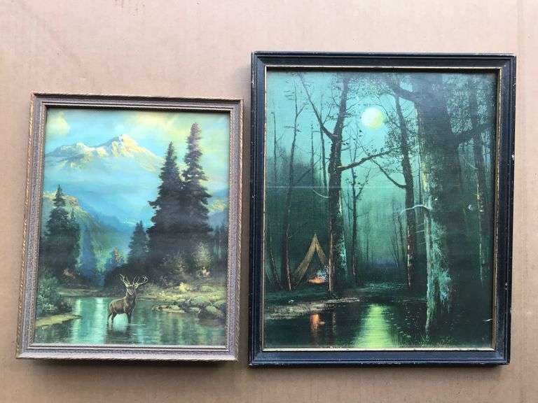 TWO OLD PRINTS AND FRAMES