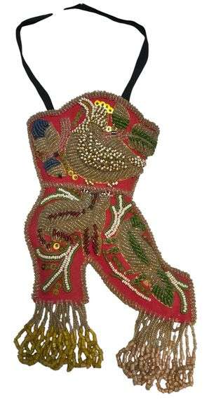 Iroquois Mohawk Antique Beaded Boot Pin Cushion