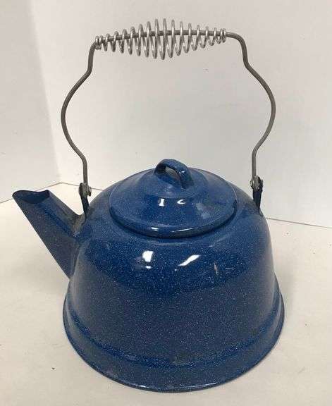 Blue Enamel Coffee Pot