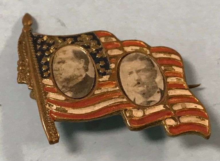 Early Political Pin - Roosevelt & McKinley??