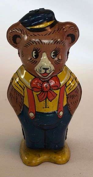 Vintage J. Chein Tin Lithograph Tin Wind-up Bear