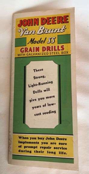 John Deere Van Brunt Model SS Grain Drills - Pocket Brochure