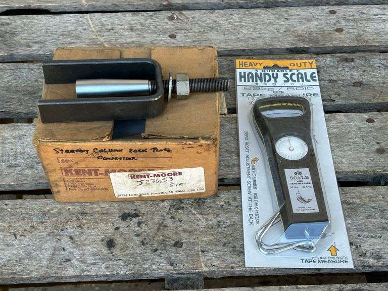 Steering Column Lock Plate Compressor & Scale - Creamer Auction
