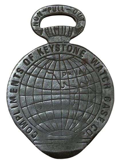 1893 World's Columbian Expo Souvenir - Key Stone Watch Case - Fob