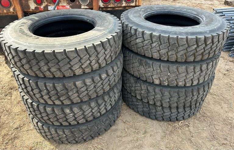 (8x) Goodyear 11R22.5 Tires
