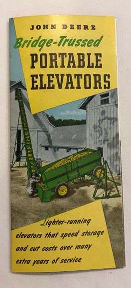 John Deere Bridge Trussed Portable Elevators - Pocket Brochure