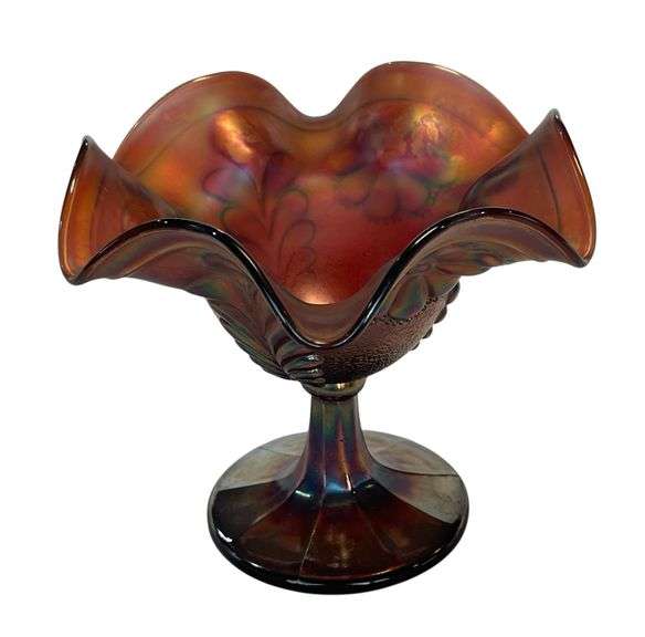 Northwood - Daisy & Plume Pattern Compote